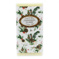 Sheep milk soap bar 100g, Vintage style christmas