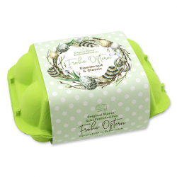 Sheep milk soap Easteregg 61g “Frohe Ostern” in an egg carton