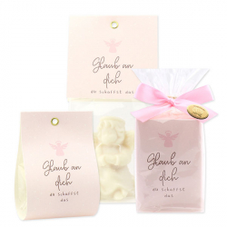 Schutzengel mit Spruch "Glaub an dich..."