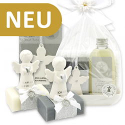 Schutzengel mit Herz - silber