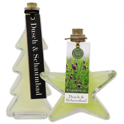 Shower- & foam bath in a tree and star shaped glass jar