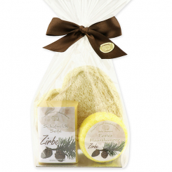 Pflegeset 3-teilig in Cello, Zirbe 