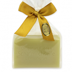 Sheep milk soap square 100g in a cellophane bag, Lemongrass 