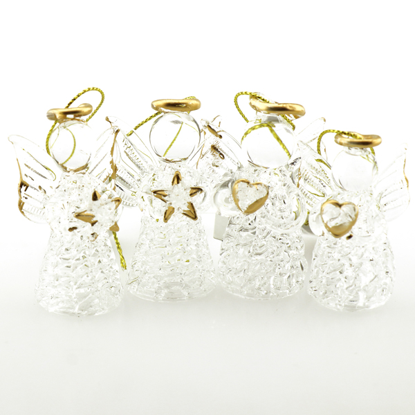 Glasengel gold sortiert 3,5cm x 6cm 