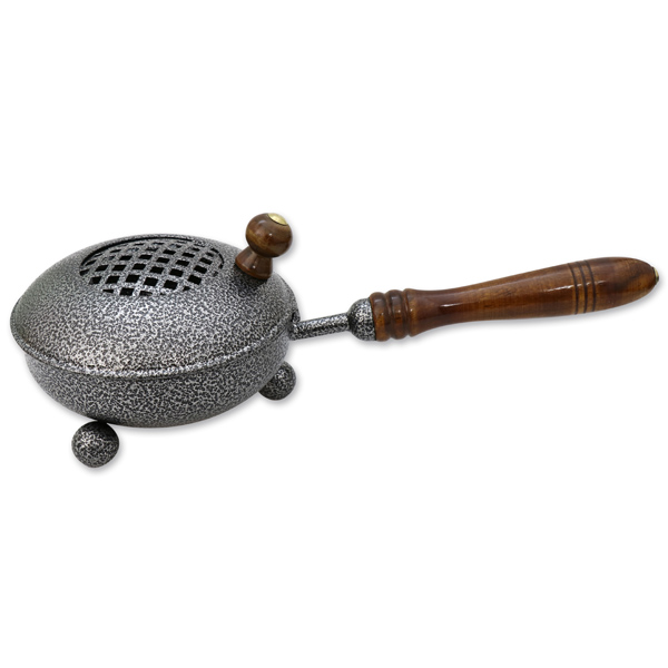 Incense pan with wooden handle 26x11cm, for a charcoal 