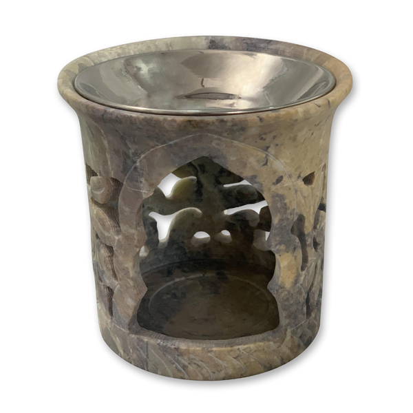Censer soapstone 9cm, with a removable bowl, for a tealight 