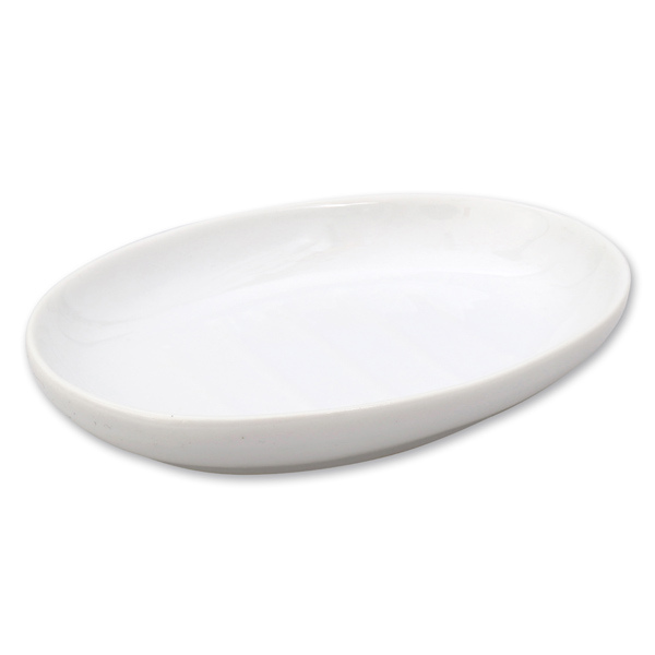 Soap dish porcelain oval 'neutral' 