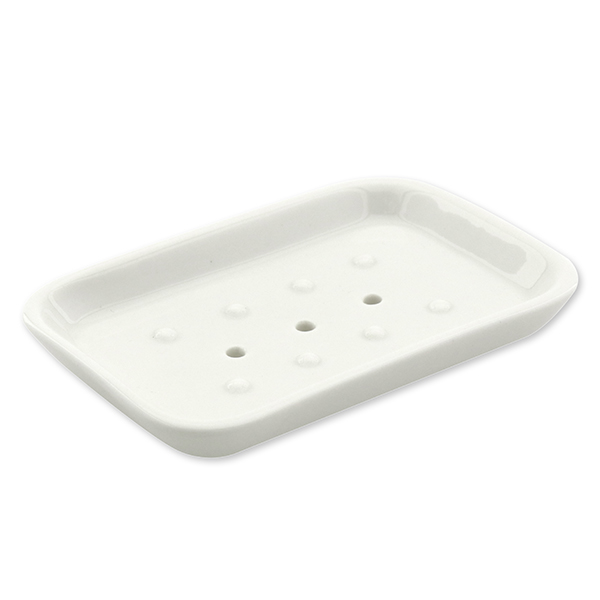 soap dish porcelain square with holes 