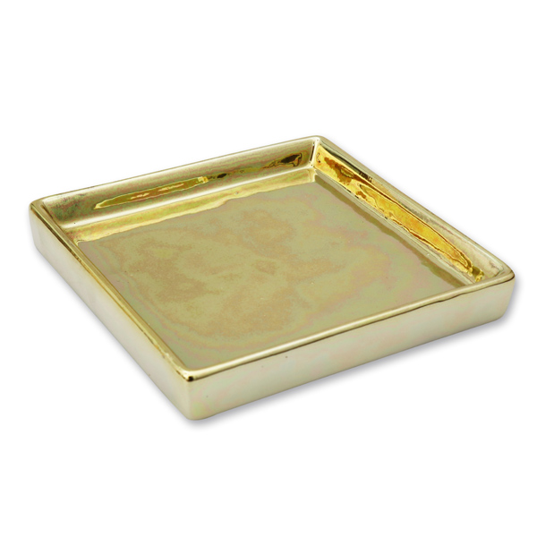 Schale gold eckig 12,8cm x 12,8cm x 2cm 