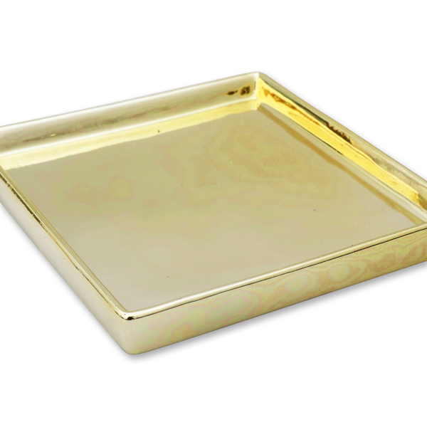 Schale gold eckig 16,7cm x 16,7cm x 2cm 