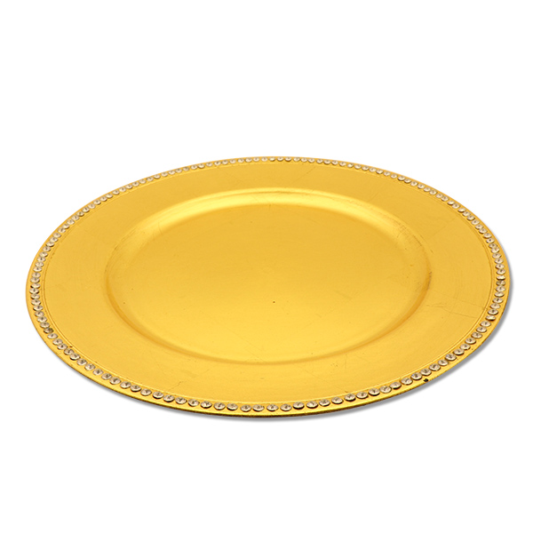 Deco plate golden 33cm 