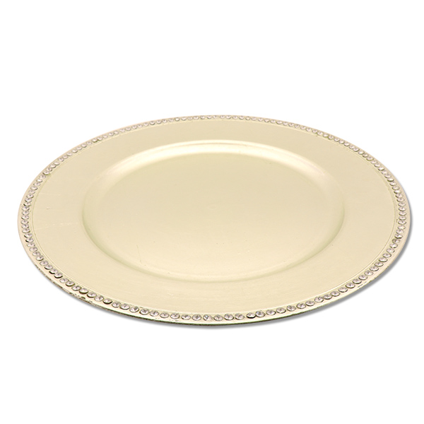 Deco plate silver 33cm 