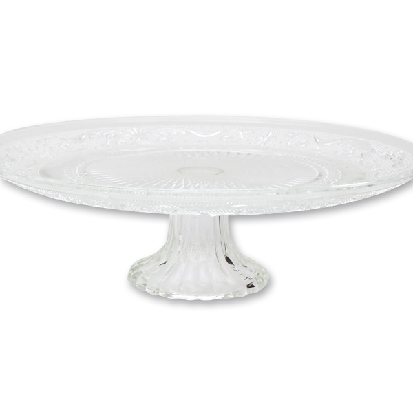 glass cake plate, Ø33cm 