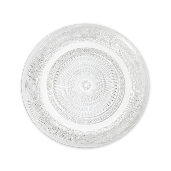 glass plate with ornaments, Ø20 cm 