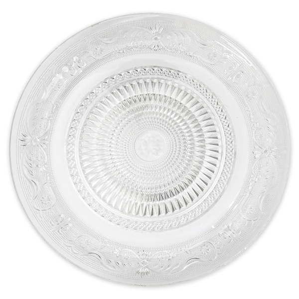 glass plate with ornaments, Ø30 cm 