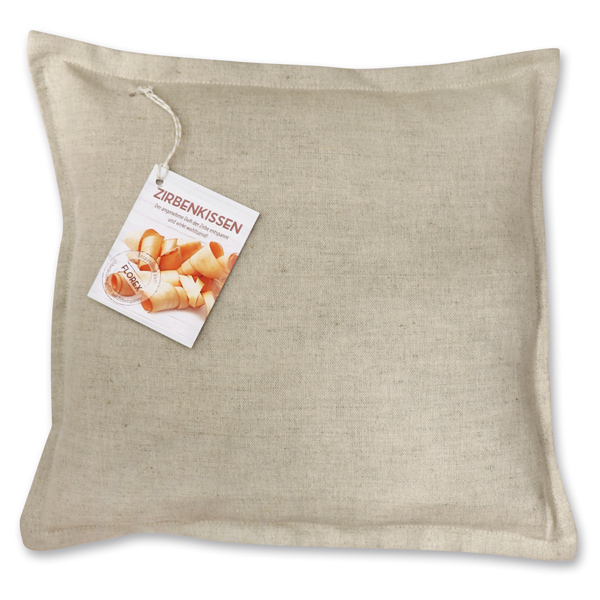 Swiss pine pillow 40x40cm ecru filled with swiss pine shavings 