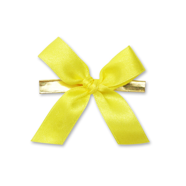 Satined bow 16mm, yellow 