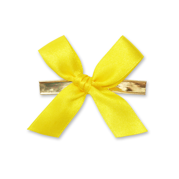 Satined bow 16mm, yellow 