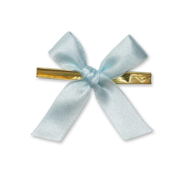 Satined bow 16mm, light blue 