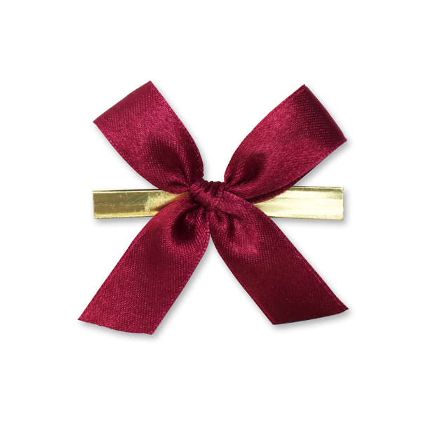 Satined bow 15mm, wine II, handknotted 