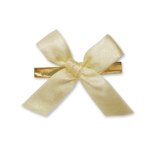 Satined bow 16mm, beige 