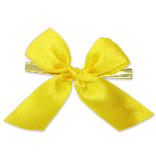 Satined bow 25mm, yellow 