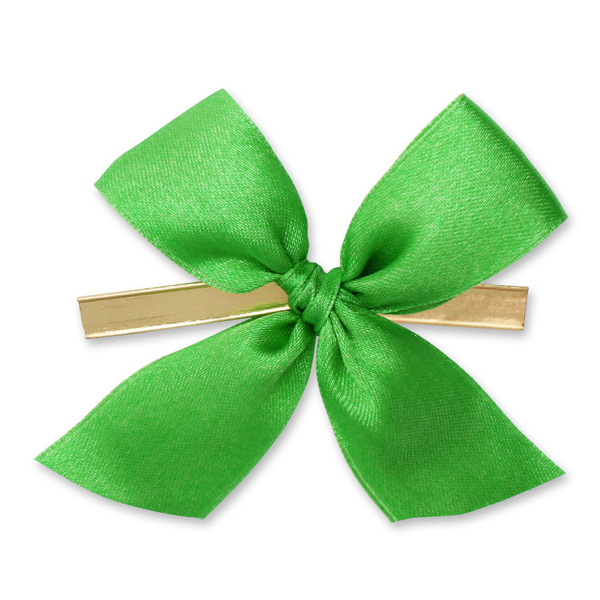 Satined bow 25mm, green 