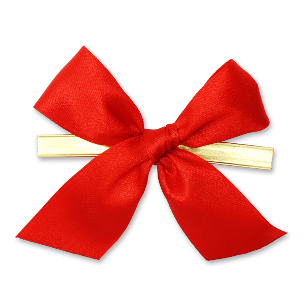 Satined bow 25mm, red 