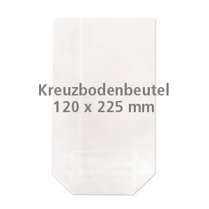 Cellophan-Kreuzbodenbeutel 120x225mm (100 Stück) 