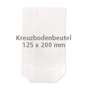 Cellophan-Kreuzbodenbeutel 125x200mm (100 Stück) 