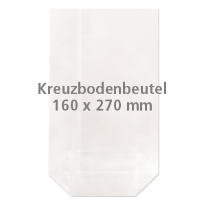 Cellophan-Kreuzbodenbeutel 160x270mm (100 Stück) 