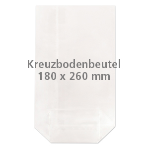 Cellophan-Kreuzbodenbeutel 180x260mm (100 Stück) 