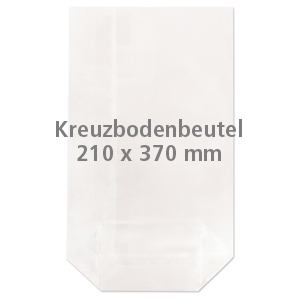 Cellophan-Kreuzbodenbeutel 210x370mm (100 Stück) 