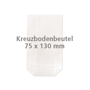 Cellophan-Kreuzbodenbeutel 75x130mm (100 Stück) 