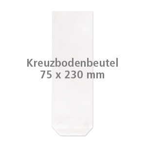 Cellophan-Kreuzbodenbeutel 75x230mm (100 Stück) 