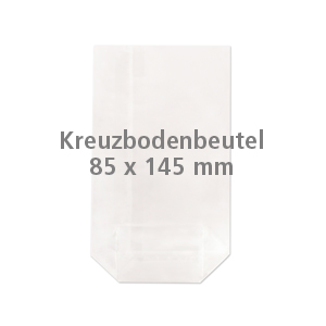 Cellophan-Kreuzbodenbeutel 85x145mm (100 Stück) 
