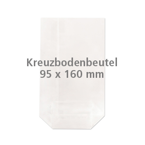 Cellophan-Kreuzbodenbeutel 95x160mm (100 Stück) 