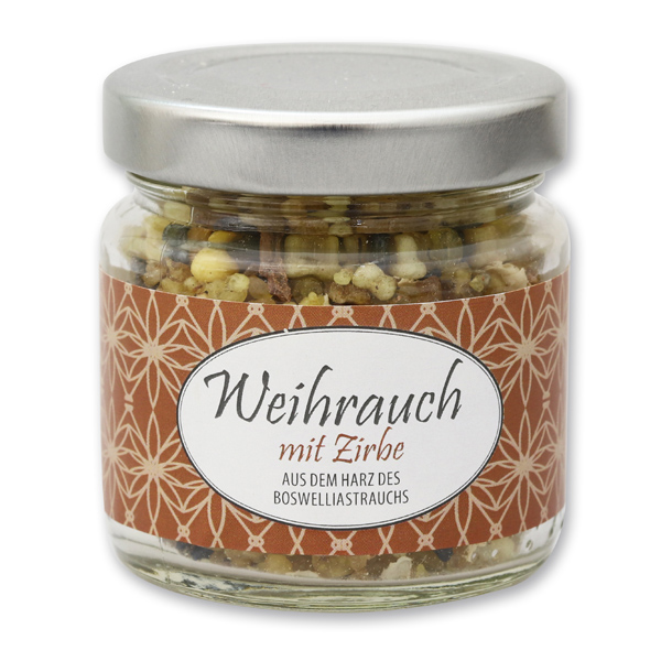 Weihrauchmischung 50g im Glas, Weihrauch mit Zirbe 