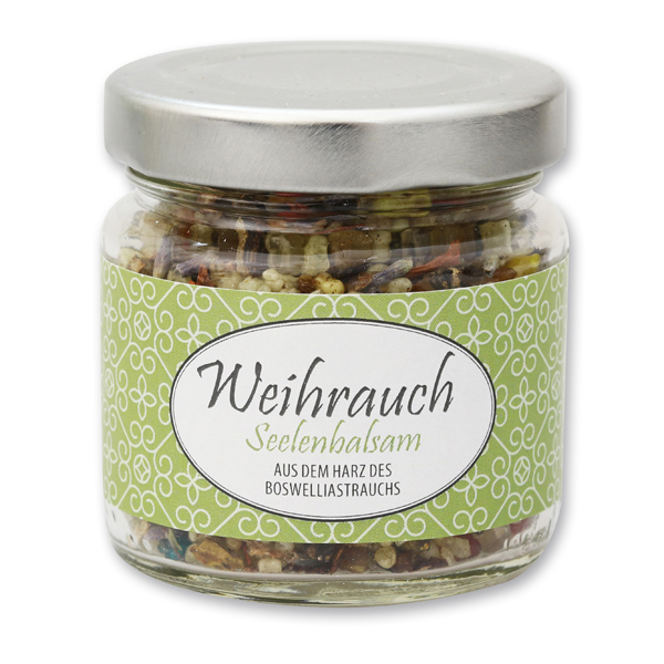 Incense mix 60g in glass jar, "Seelenbalsam" 