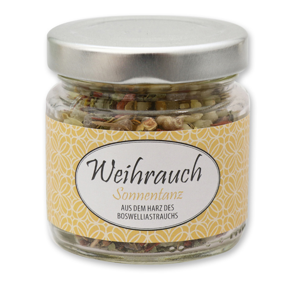 Incense mix 60g in glass jar, "Sonnentanz" 