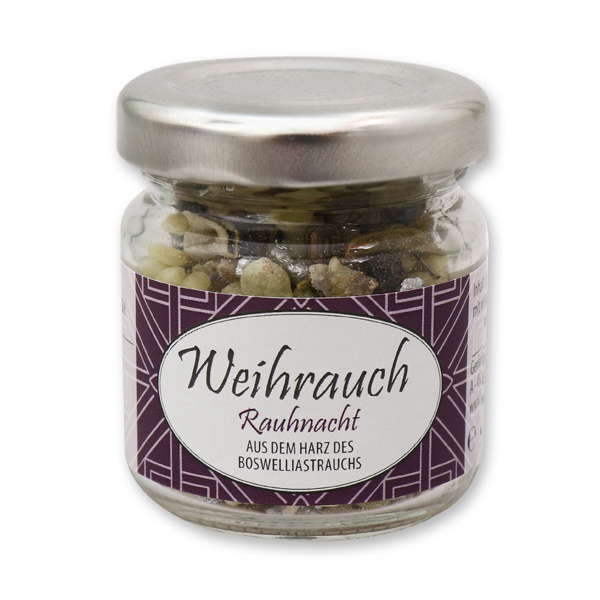 Incense mix 30g in a glass jar, "Rauhnacht" 