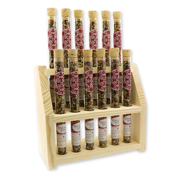 Wooden stand filled with incense mix 18g in a vial, "Betlehem" 
