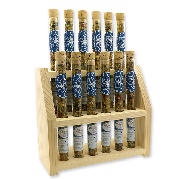 Wooden stand filled with incense mix 18g in a vial, "Oriental" 