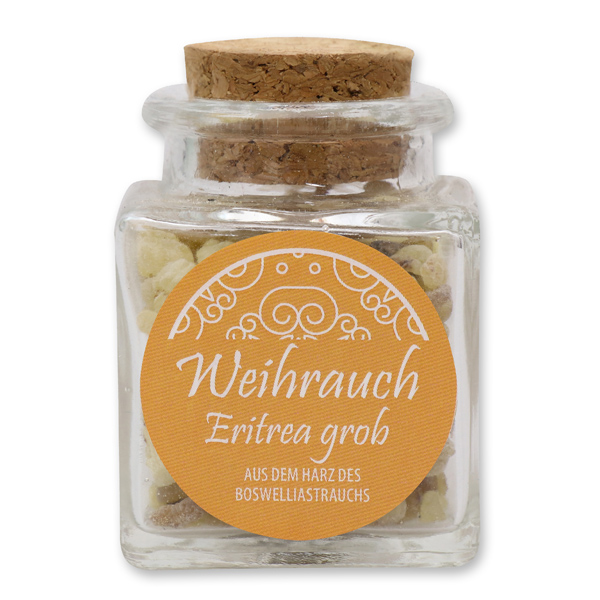 Incense 28g in a square glass jar with a plug cork, "Eritrea" 