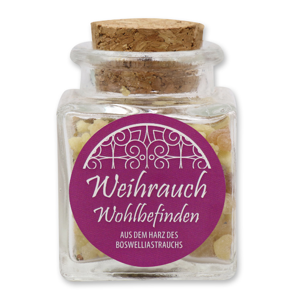 Weihrauchmischung 25g im Glas mit Kork, Wohlbefinden 