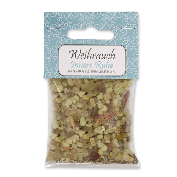 Incense mix 25g in a cellophane bag with a card, "Innere Ruhe" 