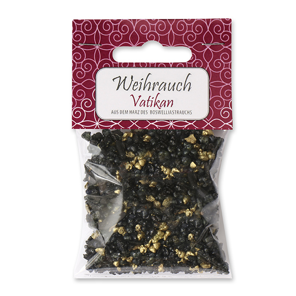 Weihrauchmischung 25g im Cello mit Kärtchen, Vatikan 