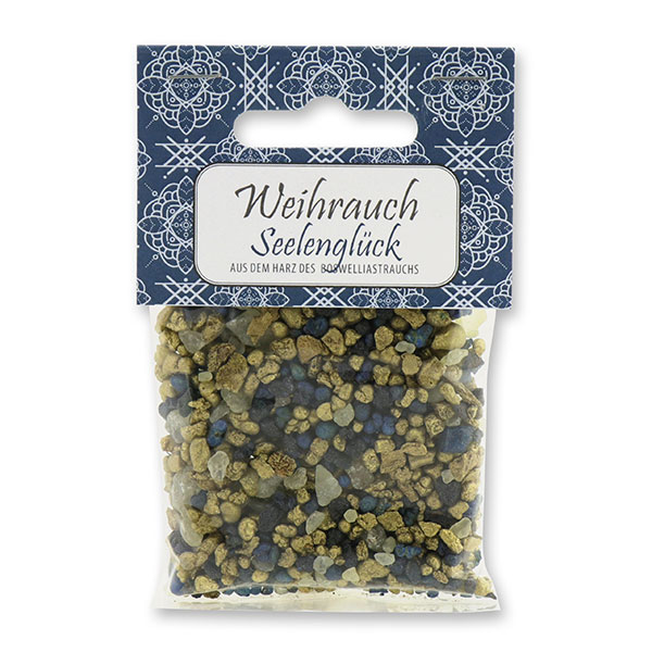 Weihrauchmischung 25g im Cello mit Kärtchen, Seelenglück 