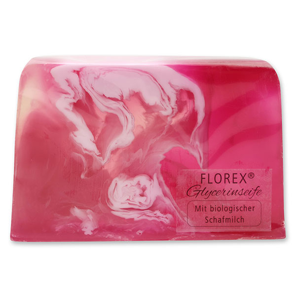 Handgemachte Glycerinseife 90g in Folie, Blumengruß 