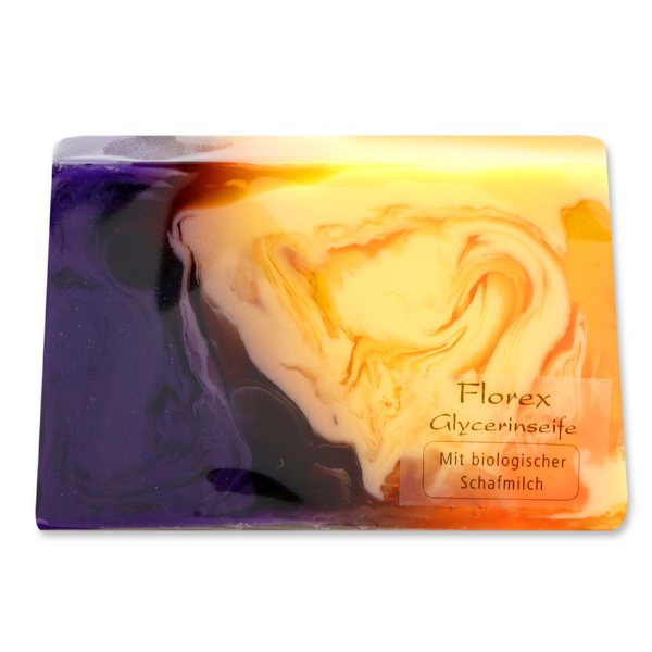 Handmade glycerin-soap 90g in cello, passion flower 